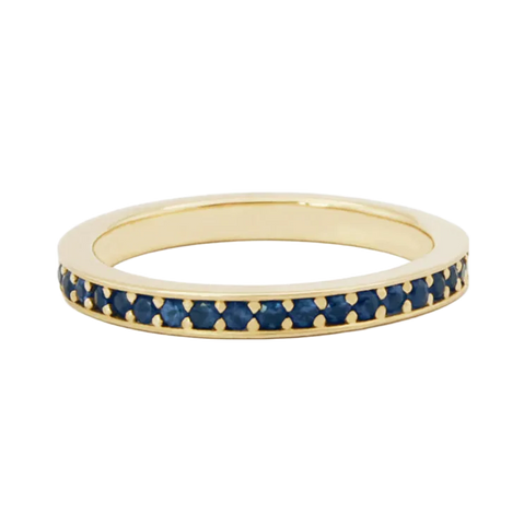 Blue Sapphire Eternity Band