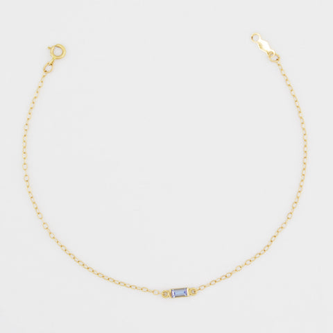 Amelia Birthstone Chain Bracelet